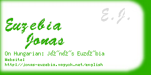 euzebia jonas business card